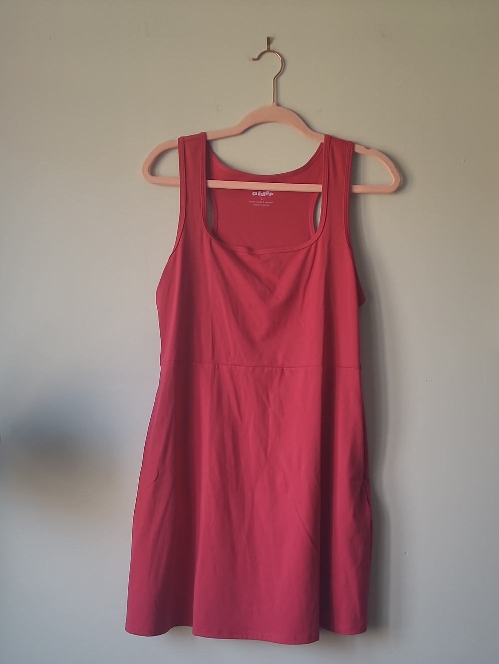Alder Adventure Performance Racerback Dress In Cherry